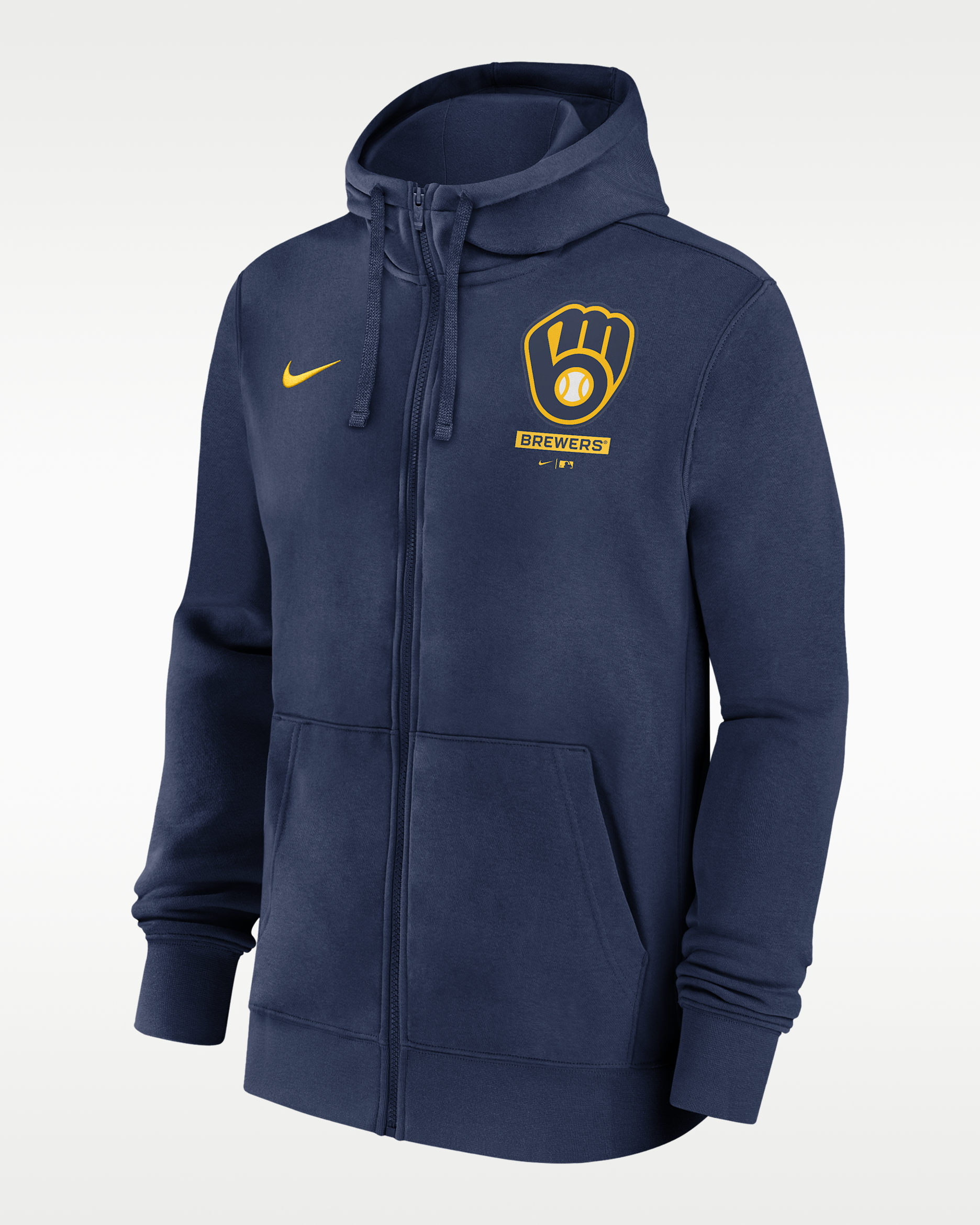 Milwaukee Brewers Lockup Men's Nike MLB Full-Zip Hoodie. Nike.com
